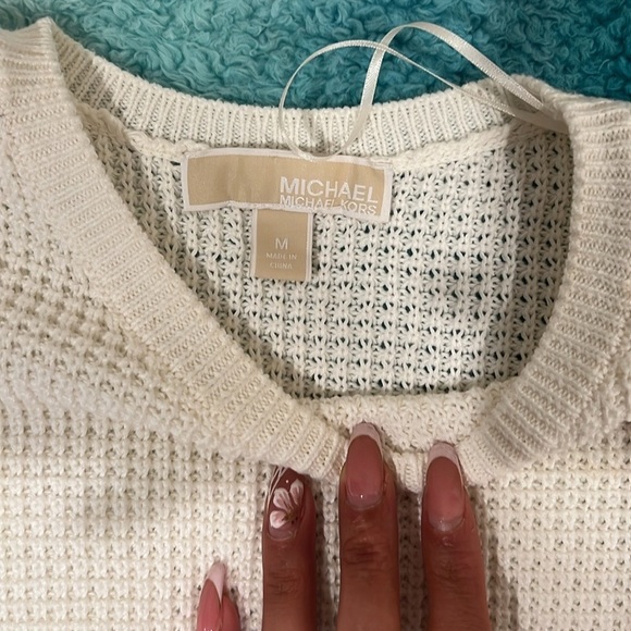 🔥NWOT Michael Kors White Knitted Sweater🔥 - Picture 2 of 8